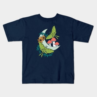 Moon, Moths, and Mushrooms Kids T-Shirt